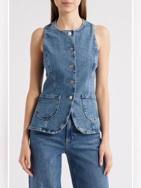 Rails Portola denim vest Medium wash